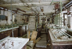 The plating room is one of the areas being cleaned of chemical contamination