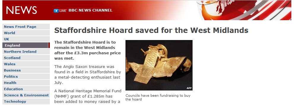 Staffordshire Hoard: BBC News