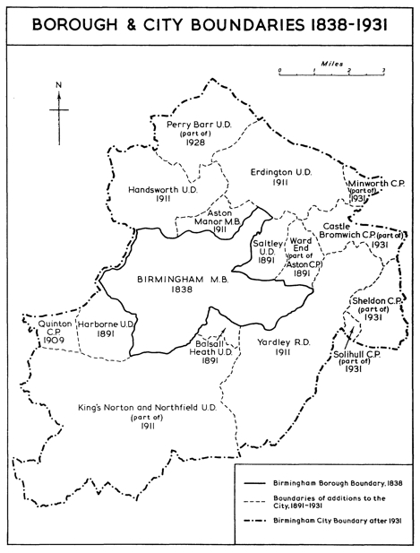 Birmingham Council Boundary Changes 1838 to 1931