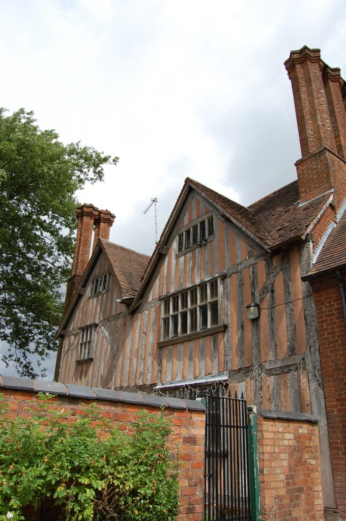 The double gabled frontage of Bell's Farm with wonderful chimneys