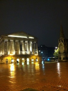 Back of Town Hall from Chamberlain Square