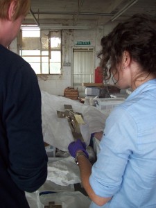 Sarah and Intern Steven tackle the sorting and recording of thousands of objects.