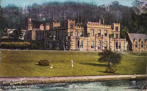 Painted postcard of Great Barr Hall 1907
