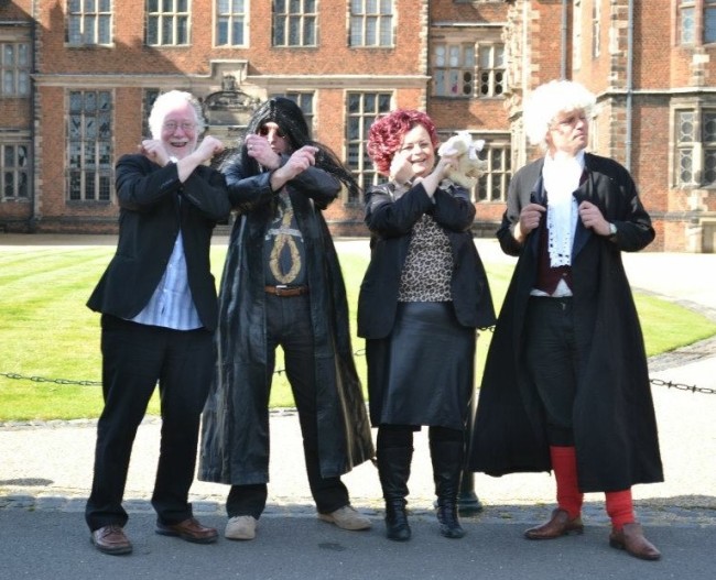 Chris at Aston Hall in 2011 with 'Ozzy and Sharon Osbourne' and 'Dr Johnson.' ©Anne-Marie Hayes